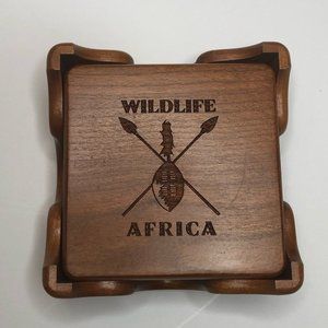 Wildlife Africa Wood Coaster Set of 6